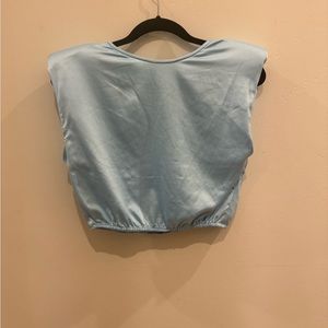 satin zara top
